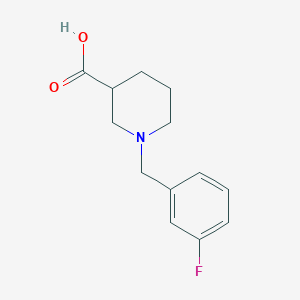 molecular formula C13H16FNO2 B1598422 1-(3-Fluorobenzyl)piperidine-3-carboxylic acid CAS No. 896046-85-8