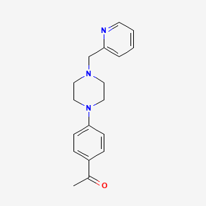 molecular formula C18H21N3O B1598424 1-(4-(4-((Pyridin-2-YL)methyl)piperazin-1-YL)phenyl)ethanone CAS No. 415925-40-5