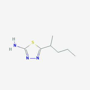 molecular formula C7H13N3S B1598428 5-(1-Methylbutyl)-1,3,4-thiadiazol-2-amine CAS No. 72836-32-9