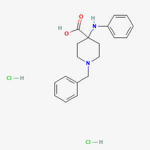 molecular formula C19H24Cl2N2O2 B1598437 1-Benzyl-4-(phenylamino)piperidine-4-carboxylic acid dihydrochloride CAS No. 61379-86-0