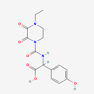 molecular formula C15H17N3O6 B1598441 {[(4-Ethyl-2,3-dioxopiperazin-1-yl)carbonyl]amino}(4-hydroxyphenyl)acetic acid CAS No. 79868-75-0
