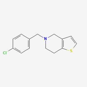 molecular formula C14H14ClNS B1598447 5-(4-Chlorobenzyl)-4,5,6,7-tetrahydrothieno(3,2-C)pyridine CAS No. 55157-56-7