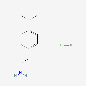 molecular formula C11H18ClN B1598449 Benzeneethanamine, 4-(1-methylethyl)-, hydrochloride CAS No. 61035-87-8