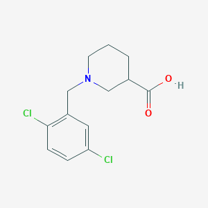 molecular formula C13H15Cl2NO2 B1598479 1-[(2,5-dichlorophenyl)methyl]piperidine-3-carboxylic Acid CAS No. 896045-33-3