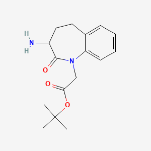 molecular formula C16H22N2O3 B1598489 3-Amino-2,3,4,5-tetrahydro-2-oxo-1H-1-benzazepin-1-t-butyl acetate CAS No. 98626-45-0