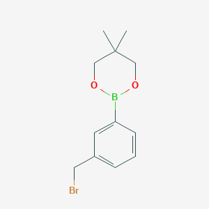 molecular formula C12H16BBrO2 B1598495 2-(3-(Bromomethyl)phenyl)-5,5-dimethyl-1,3,2-dioxaborinane CAS No. 223799-25-5