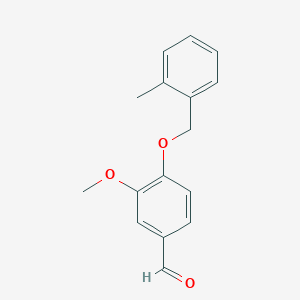 molecular formula C16H16O3 B1598498 3-Methoxy-4-[(2-methylbenzyl)oxy]benzaldehyde CAS No. 361465-12-5