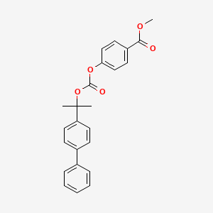 molecular formula C24H22O5 B1598505 Methyl 4-[2-(4-phenylphenyl)propan-2-yloxycarbonyloxy]benzoate CAS No. 31140-37-1