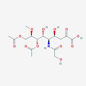 molecular formula C16H25NO12 B159851 8-O-Methyl-7,9-di-O-acetyl-N-glycolylneuraminic acid CAS No. 128885-13-2