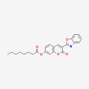 molecular formula C24H23NO5 B1598510 3-(2-Benzoxazolyl)-7-octanoyloxycoumarin CAS No. 97004-80-3