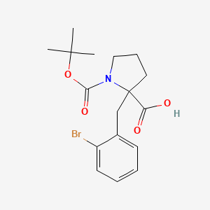 molecular formula C17H22BrNO4 B1598511 1-Boc-2-(2-bromobenzyl)-2-pyrrolidinecarboxylic acid CAS No. 351002-85-2