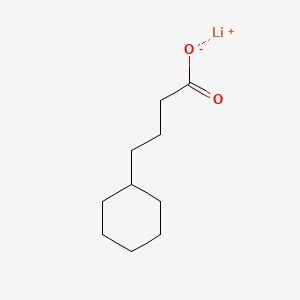 molecular formula C10H17LiO2 B1598529 Cyclohexanebutanoic acid, lithium salt CAS No. 62638-00-0