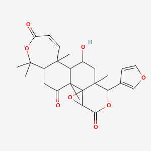 B1598530 7-(Furan-3-yl)-10-hydroxy-1,8,12,17,17-pentamethyl-3,6,16-trioxapentacyclo[9.9.0.02,4.02,8.012,18]icos-13-ene-5,15,20-trione CAS No. 35796-71-5