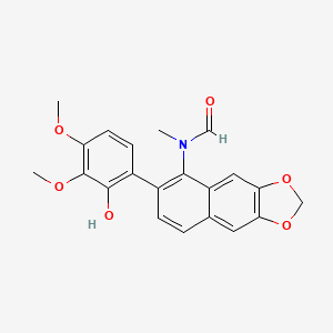 molecular formula C21H19NO6 B1598562 N-[6-(2-Hydroxy-3,4-dimethoxy phenyl)naphtho[2,3-d][1,3]dioxol-5-yl]-N-methylformamide CAS No. 60394-88-9