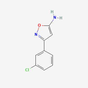 molecular formula C9H7ClN2O B1598569 3-(3-Chlorophenyl)isoxazol-5-amine CAS No. 86685-95-2
