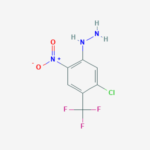molecular formula C7H5ClF3N3O2 B1598590 1-[5-氯-2-硝基-4-(三氟甲基)苯基]肼 CAS No. 306935-07-9