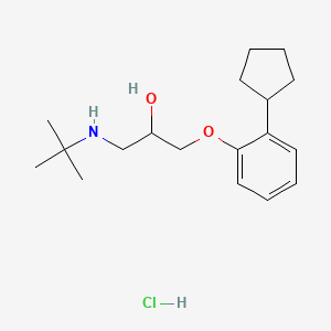 molecular formula C18H30ClNO2 B1598614 1-tert-Butylamino-3-(o-cyclopentylphenoxy)propan-2-ol hydrochloride CAS No. 28163-36-2