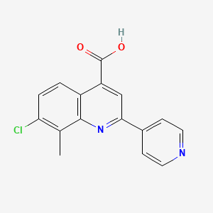 7-Chloro-8-methyl-2-pyridin-4-ylquinoline-4-carboxylic acid