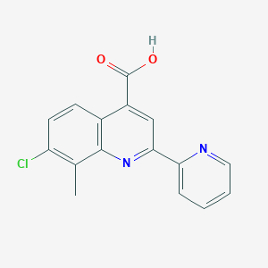 7-Chloro-8-methyl-2-pyridin-2-ylquinoline-4-carboxylic acid