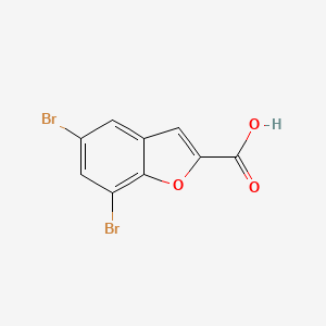 molecular formula C9H4Br2O3 B1598686 5,7-Dibromo-benzofuran-2-carboxylic acid CAS No. 90415-17-1