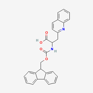 molecular formula C27H22N2O4 B1598714 Fmoc-3-(2-quinolyl)-DL-alanine CAS No. 401514-70-3