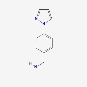 molecular formula C11H13N3 B1598715 N-methyl-1-[4-(1H-pyrazol-1-yl)phenyl]methanamine CAS No. 866781-88-6