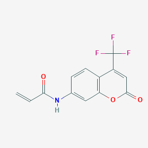 N-[2-oxo-4-(trifluoromethyl)chromen-7-yl]prop-2-enamide
