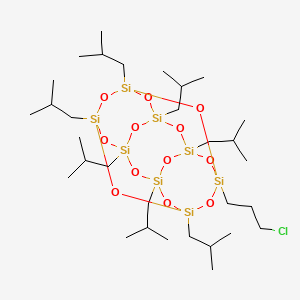 B1598738 1-(3-Chloropropyl)-3,5,7,9,11,13,15-heptakis(2-methylpropyl)pentacyclo[9.5.1.13,9.15,15.17,13]octasiloxane CAS No. 480438-84-4