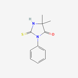 molecular formula C11H12N2OS B1598741 5,5-Dimethyl-3-phenyl-2-sulfanylideneimidazolidin-4-one CAS No. 21083-30-7