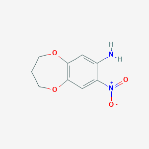 8-nitro-3,4-dihydro-2H-1,5-benzodioxepin-7-amine