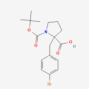 molecular formula C17H22BrNO4 B1598745 1-Boc-2-(4-bromobenzyl)-2-pyrrolidinecarboxylic acid CAS No. 336817-91-5