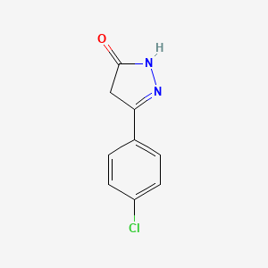 molecular formula C9H7ClN2O B1598748 5-(4-Chloro-phenyl)-2,4-dihydro-pyrazol-3-one CAS No. 59719-19-6