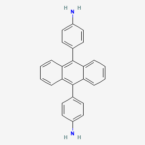 molecular formula C26H20N2 B1598769 Benzenamine, 4,4'-(9,10-anthracenediyl)bis- CAS No. 106704-35-2