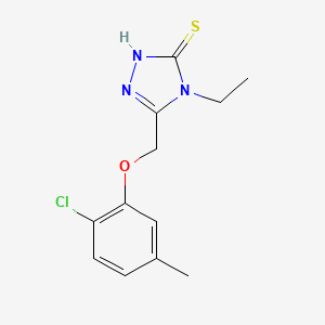 molecular formula C12H14ClN3OS B1598775 5-[(2-chloro-5-methylphenoxy)methyl]-4-ethyl-4H-1,2,4-triazole-3-thiol CAS No. 588692-13-1