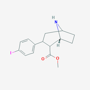 molecular formula C₁₅H₁₈INO₂ B015988 N-Nor-3-(4'-iodophenyl)tropane-2-carboxylic acid methyl ester CAS No. 136794-87-1