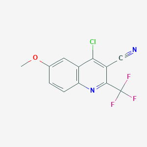 4-Chloro-6-methoxy-2-(trifluoromethyl)quinoline-3-carbonitrile