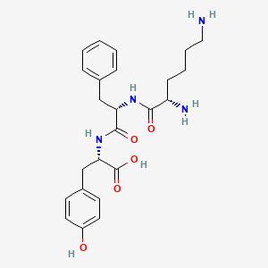 molecular formula C24H32N4O5 B1598830 Lysylphenylalanyltyrosine CAS No. 63958-93-0