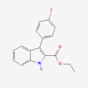 molecular formula C17H14FNO2 B1598843 3-(4-氟苯基)-1H-吲哚-2-羧酸乙酯 CAS No. 93957-39-2