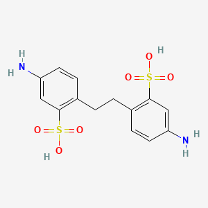 molecular formula C14H16N2O6S2 B1598844 5-Amino-2-[2-(4-amino-2-sulfophenyl)ethyl]benzenesulfonic acid CAS No. 5136-34-5