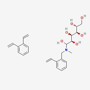 D-Glucitol, 1-deoxy-1-(((ethenylphenyl)methyl)methylamino)-, polymer with diethenylbenzene