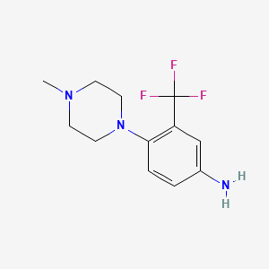 molecular formula C12H16F3N3 B1598883 4-(4-Methyl-piperazin-1-yl)-3-trifluoromethyl-phenylamine CAS No. 330796-48-0