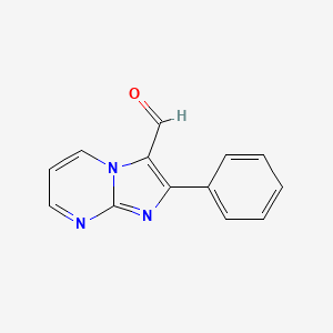 molecular formula C13H9N3O B1598888 2-Phenylimidazo[1,2-a]pyrimidine-3-carbaldehyde CAS No. 74944-29-9