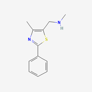 molecular formula C12H14N2S B1598895 N-methyl-N-[(4-methyl-2-phenyl-1,3-thiazol-5-yl)methyl]amine CAS No. 850375-02-9