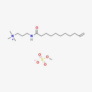 molecular formula C18H38N2O5S B1598915 Trimethyl-3-((1-oxo-10-undecenyl)amino)propylammonium methyl sulphate CAS No. 94313-91-4
