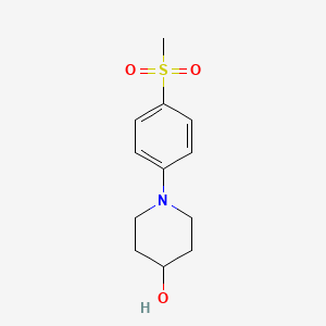 molecular formula C12H17NO3S B1598928 1-(4-(甲磺基)苯基)哌啶-4-醇 CAS No. 166438-65-9