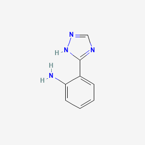 molecular formula C8H8N4 B1598933 2-(1H-1,2,4-triazol-5-yl)aniline CAS No. 6219-58-5