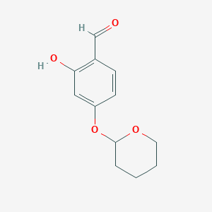 molecular formula C12H14O4 B1598937 4-Tetrahydropyranoxy-2-hydroxybenzaldehyde CAS No. 72041-59-9