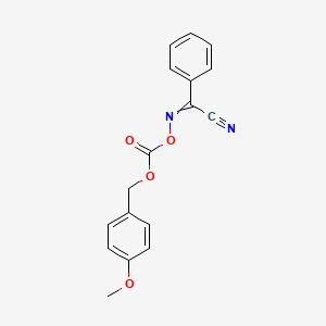 molecular formula C17H14N2O4 B1598948 2-(4-Methoxybenzyloxycarbonyloxyimino)-2-phenylacetonitrile CAS No. 59577-32-1