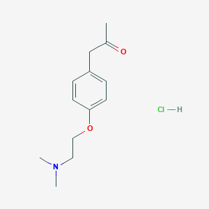 molecular formula C13H20ClNO2 B159895 2-Propanone, 1-(4-(2-(dimethylamino)ethoxy)phenyl)-, monohydrochloride CAS No. 126002-37-7