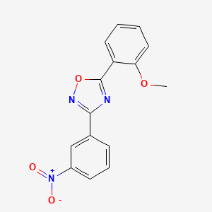 molecular formula C15H11N3O4 B1598963 5-(2-Methoxyphenyl)-3-(3-nitrophenyl)-1,2,4-oxadiazole CAS No. 352341-25-4